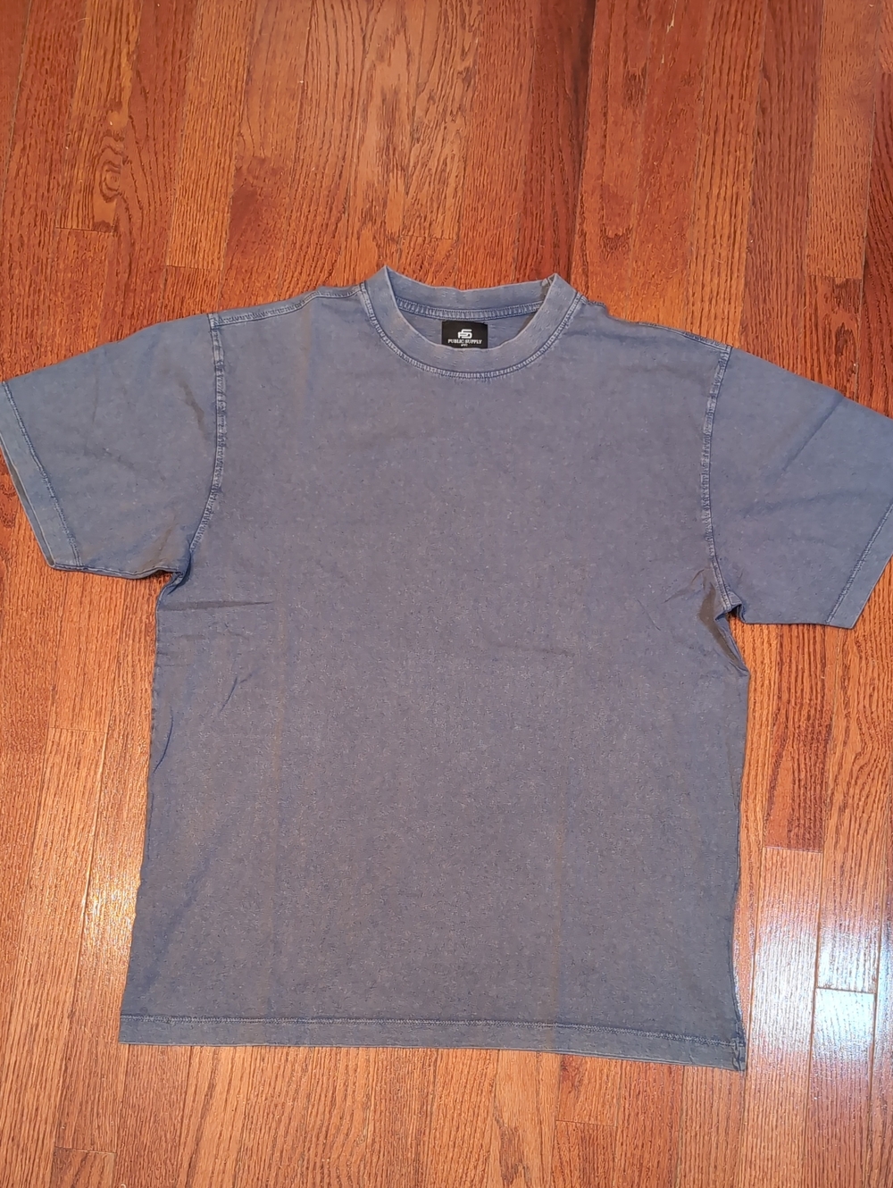 Public Supply Short Sleeve Shirt Size XL Washed Blue New